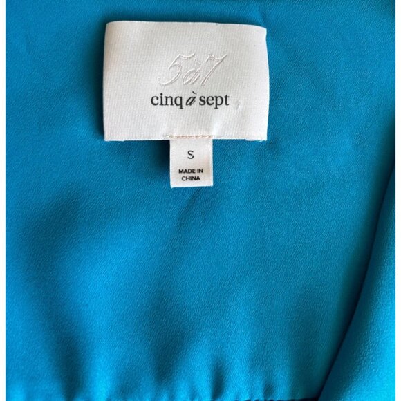 CINQ A SEPT Blue Tunic Blouse Top Size Small - Picture 2 of 3